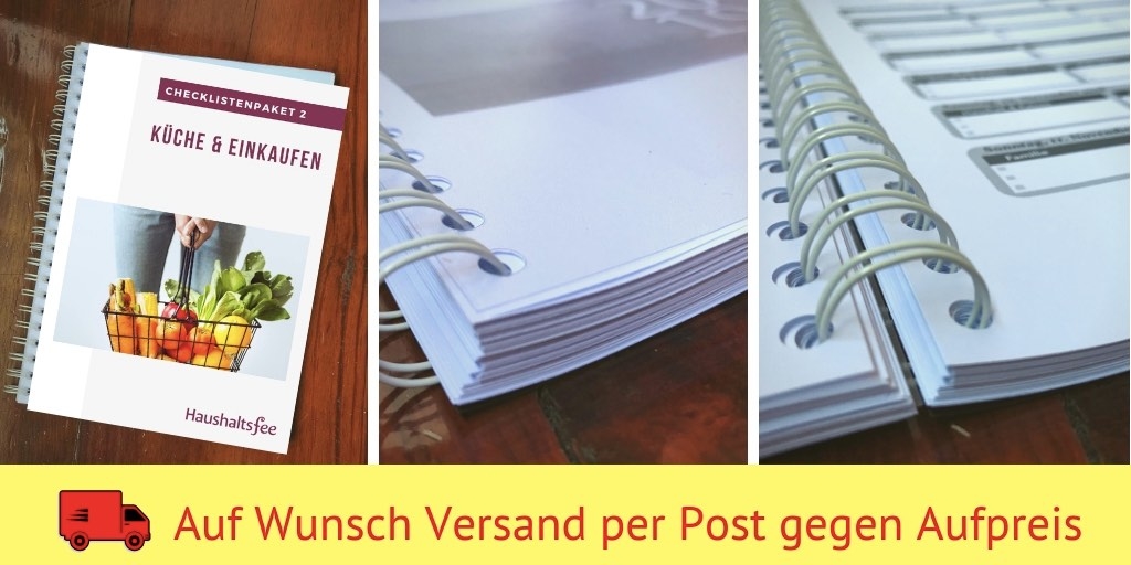 Checkliste Küche & Einkaufen Haushaltsfee | elopage Checkliste Küche & Einkaufen Haushaltsfee | elopage