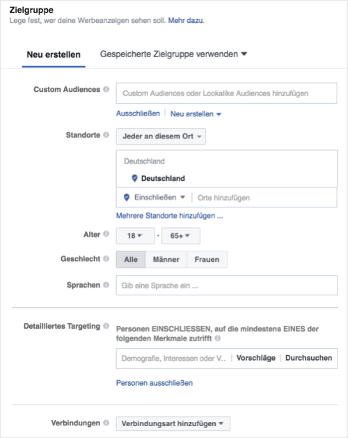 Facebook Anzeige