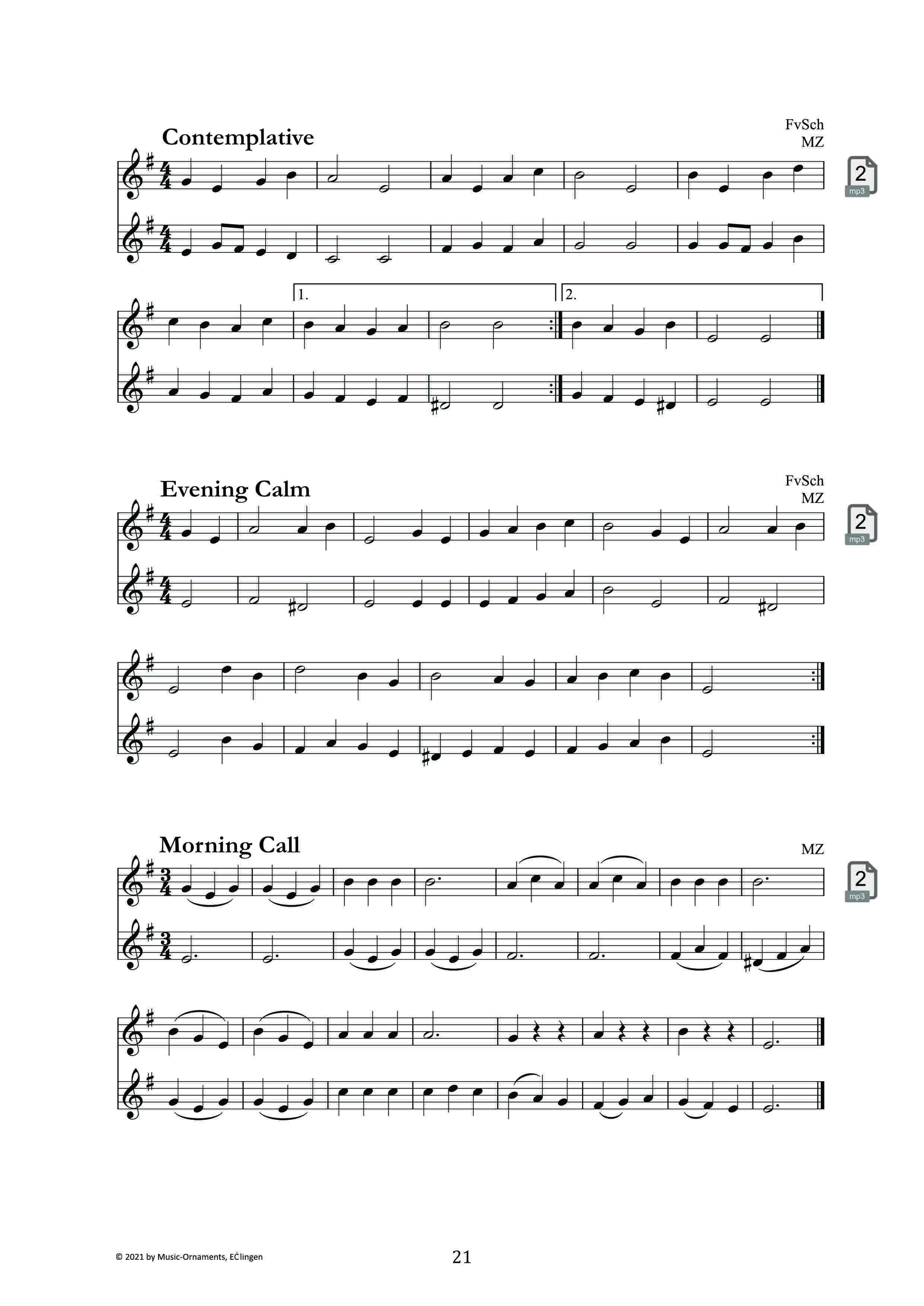 Recorder Tutor "In C" musicornaments elopage